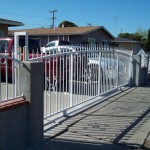 White Iron Gate with Small Fencing