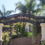 Custom Made Iron and Stucco Arbor