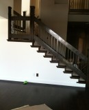 Custom Iron Railing with Scroll and Sheet Metal Design