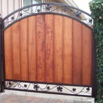 Ornamental Iron Frame for Wooden Gate