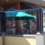 Iron Glass Railing During Installation