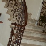 Curved staircase railing
