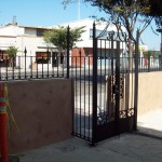 Iron Door with spears and border railing