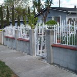 Iron Door with small fencing and spears